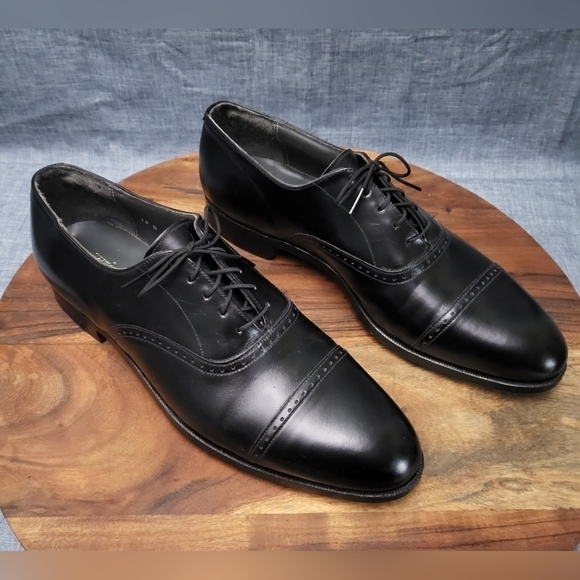 E.T. WRIGHT Dress Oxford Cap Toe Black Size 13 B - Picture 10 of 10